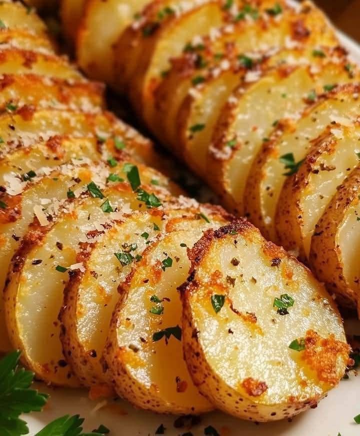 Crispy Sliced Baked Potatoes
