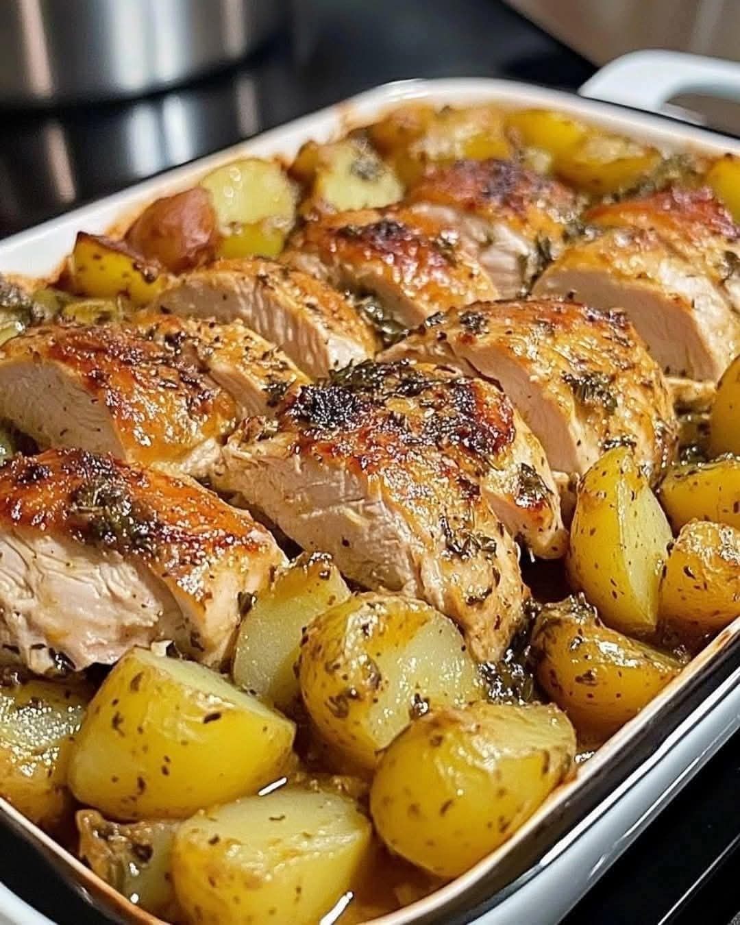 Garlic Roasted Chicken and Potatoes