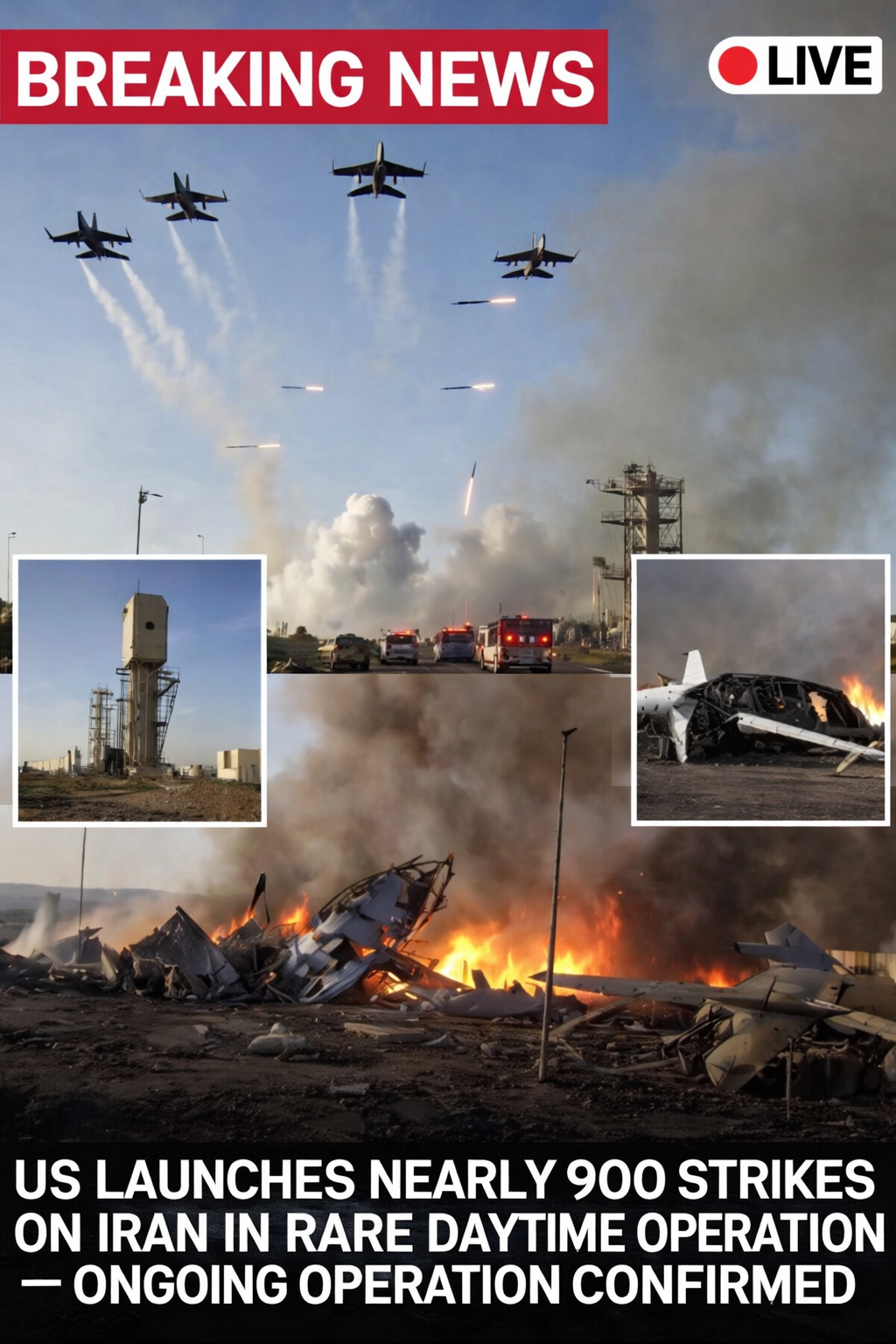 US Executes Rare Daytime Assault With 900 Strikes on Iran Washington – story-veterans.com