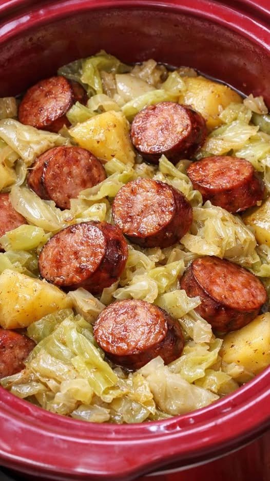 Slow Cooker 4-Ingredient Sausage and Cabbage – story-veterans.com