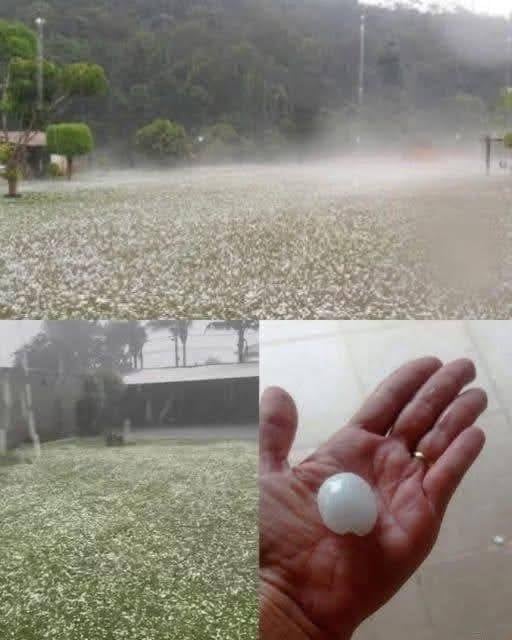 Giant hail recorded Tuesday evening in the town of… See more – QuickStory