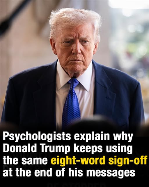 Psychologists explain why Donald Trump keeps using the same eight-word sign-off – QuickStory