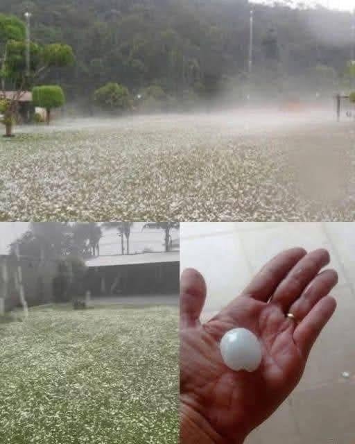 Giant hail recorded Tuesday evening in the town of… See more – story-veterans.com