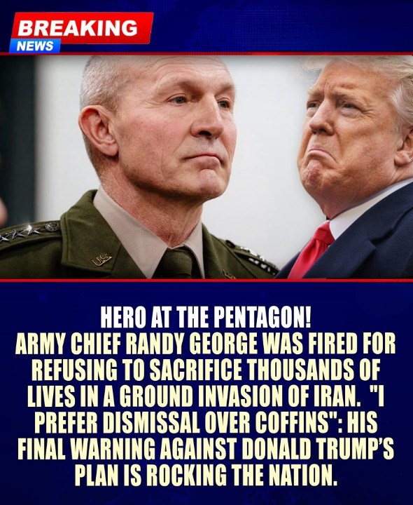 Army Chief Removed After Rejecting a High-Risk Mission in Iran—A Defiant Move That Shook the Nation